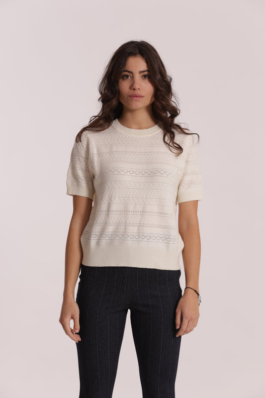 MAGLIA MANICHE CORTE TRAFORATO