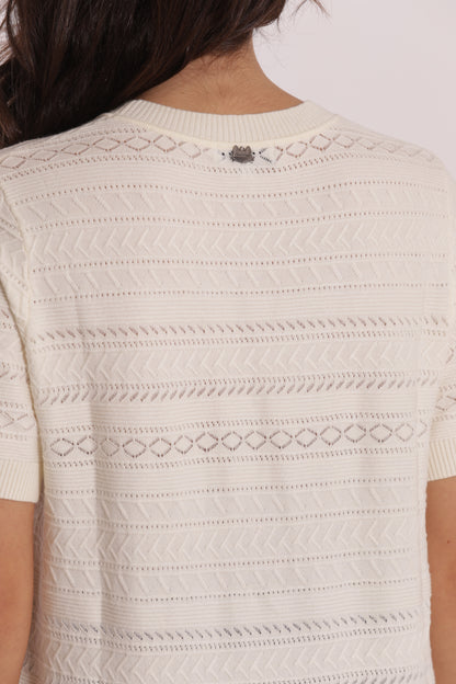 MAGLIA MANICHE CORTE TRAFORATO