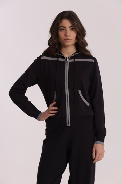 FELPA IN MAGLIA BICOLOR