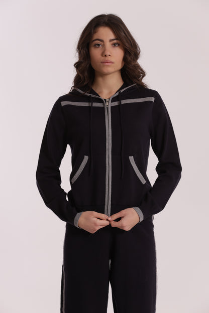 FELPA IN MAGLIA BICOLOR