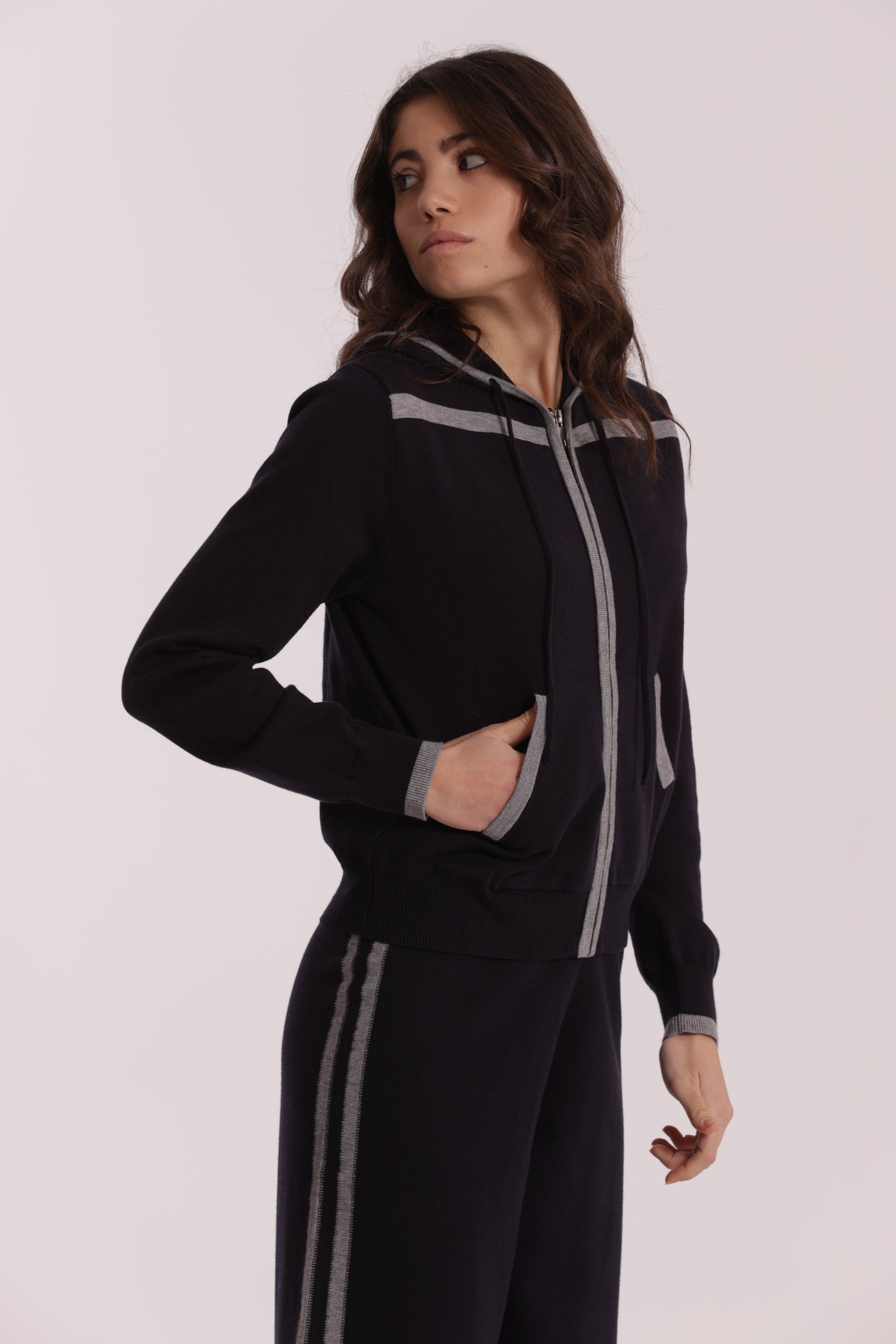 FELPA IN MAGLIA BICOLOR