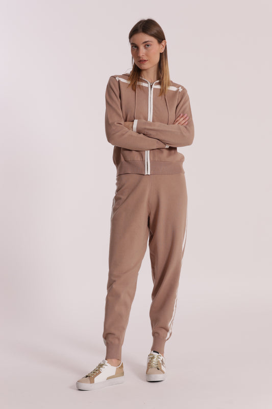 PANTALONI IN MAGLIA BICOLOR