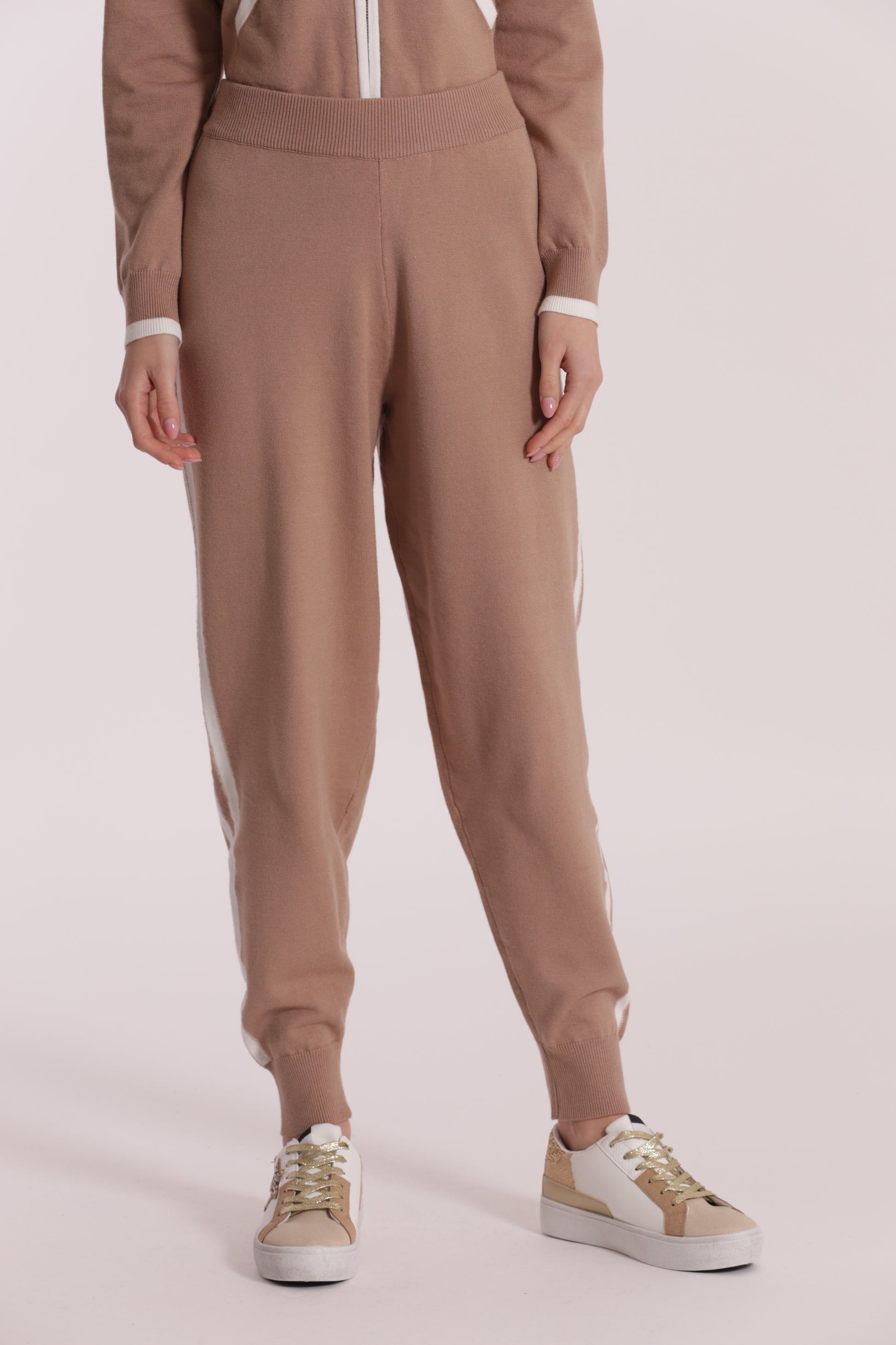 PANTALONI IN MAGLIA BICOLOR