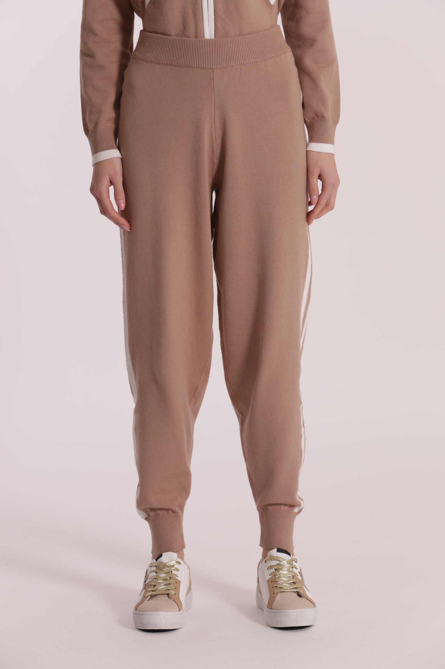PANTALONI IN MAGLIA BICOLOR