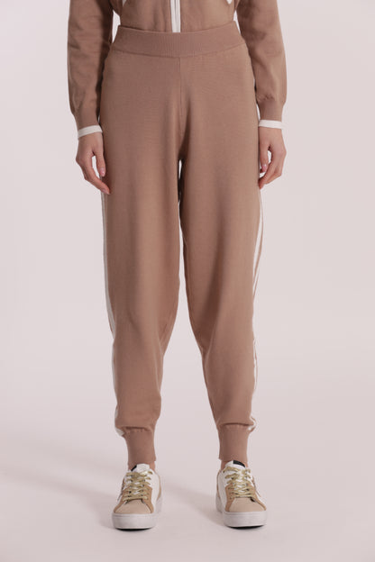 PANTALONI IN MAGLIA BICOLOR