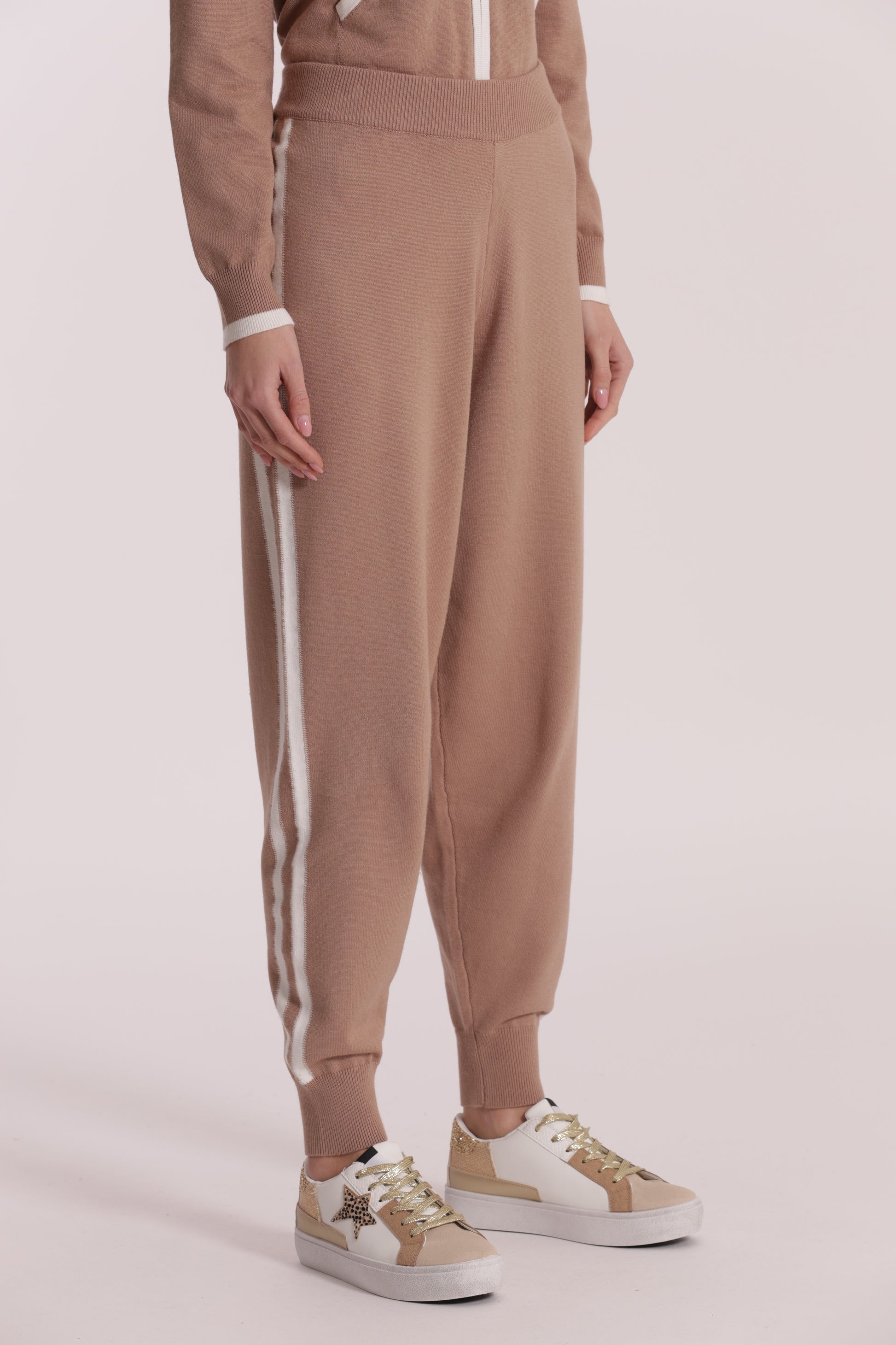 PANTALONI IN MAGLIA BICOLOR