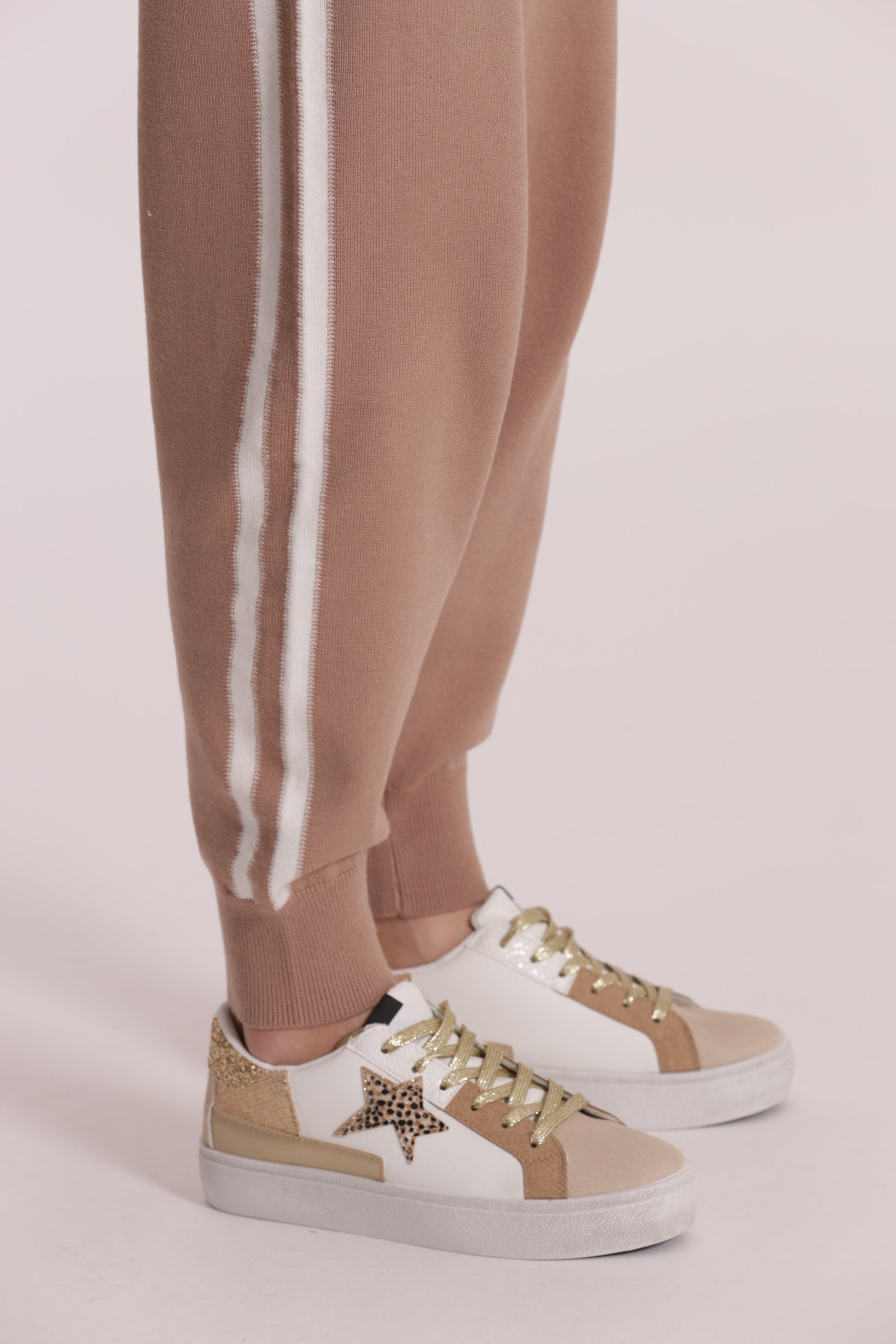 PANTALONI IN MAGLIA BICOLOR