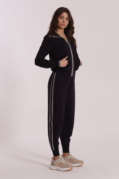 PANTALONI IN MAGLIA BICOLOR