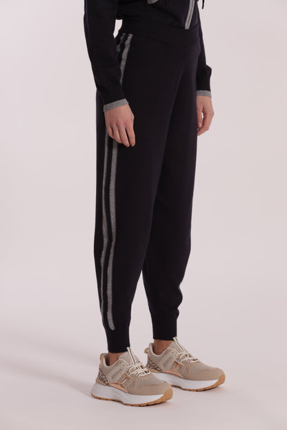 PANTALONI IN MAGLIA BICOLOR