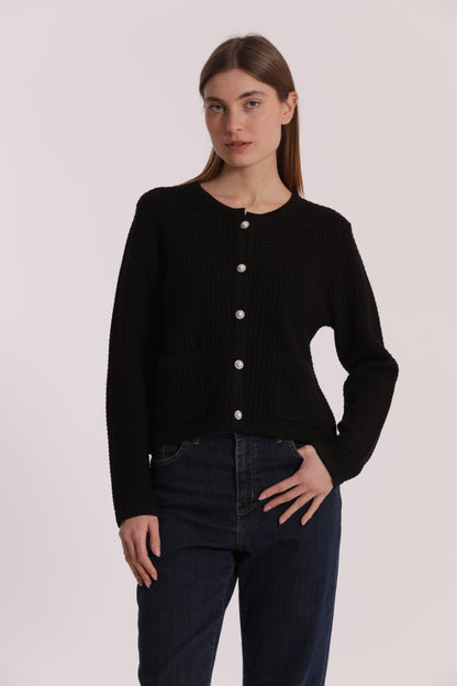 MAGLIA CARDIGAN NIDO D'APE