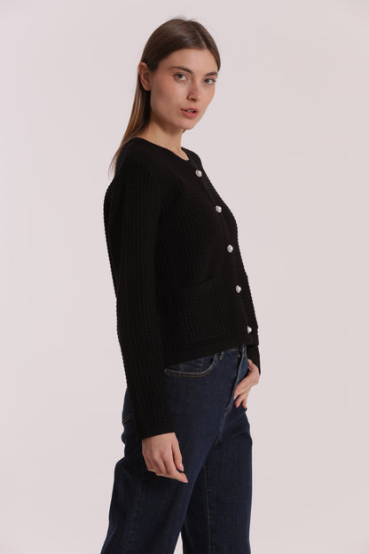 MAGLIA CARDIGAN NIDO D'APE