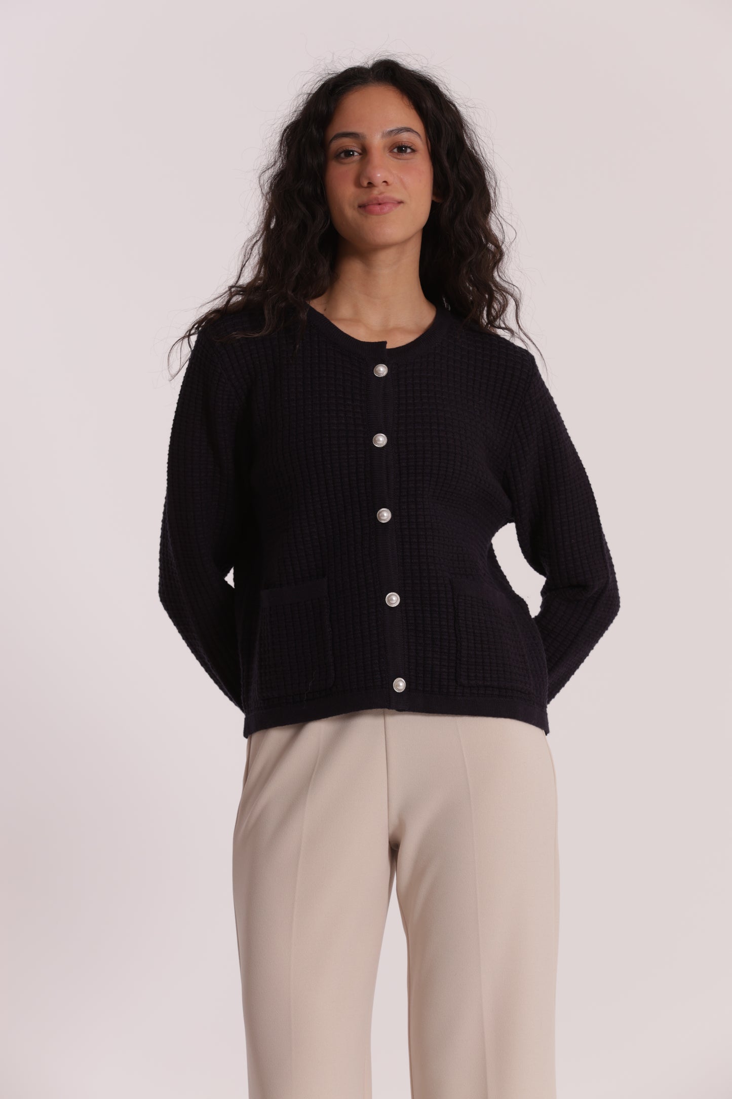 MAGLIA CARDIGAN NIDO D'APE
