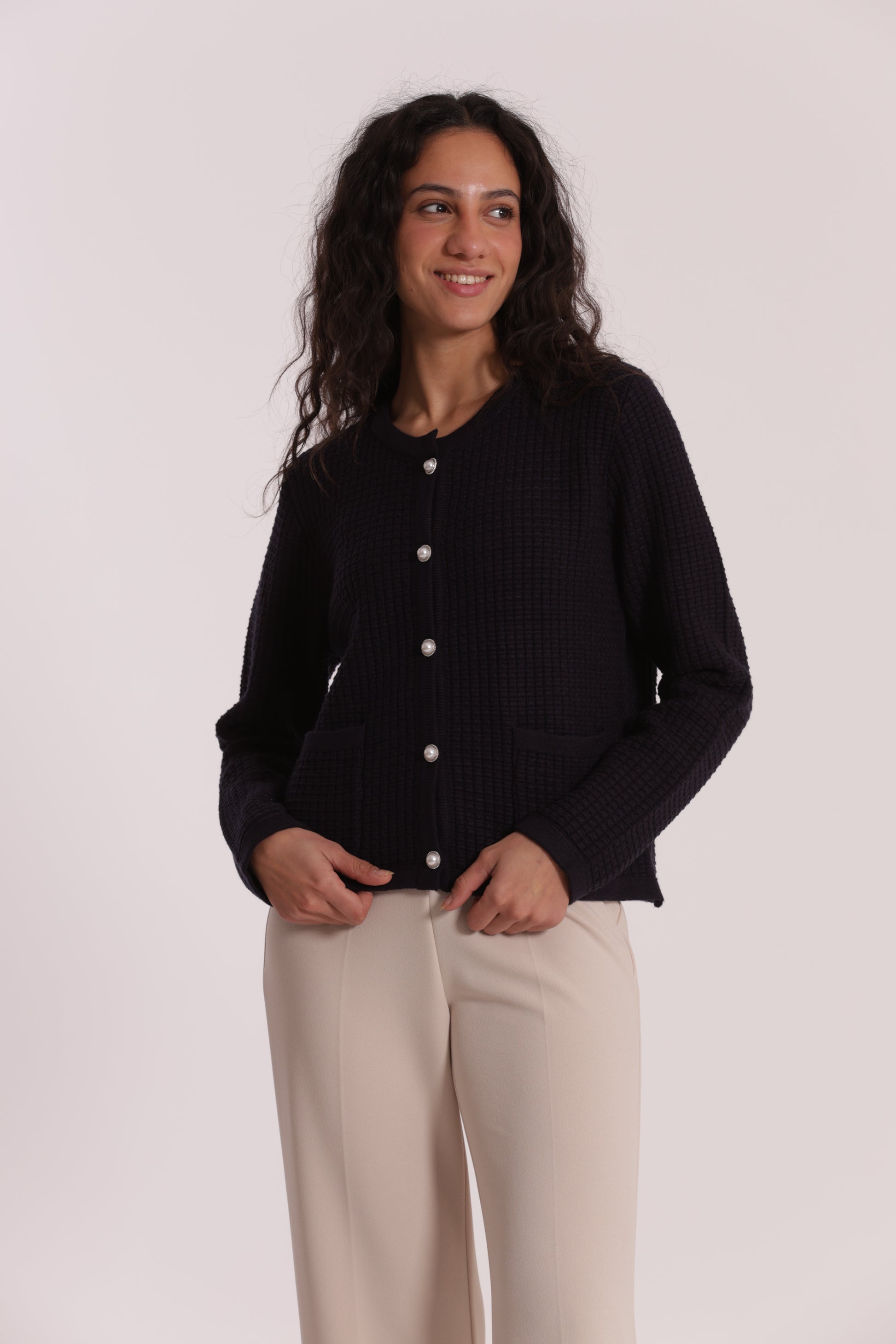 MAGLIA CARDIGAN NIDO D'APE