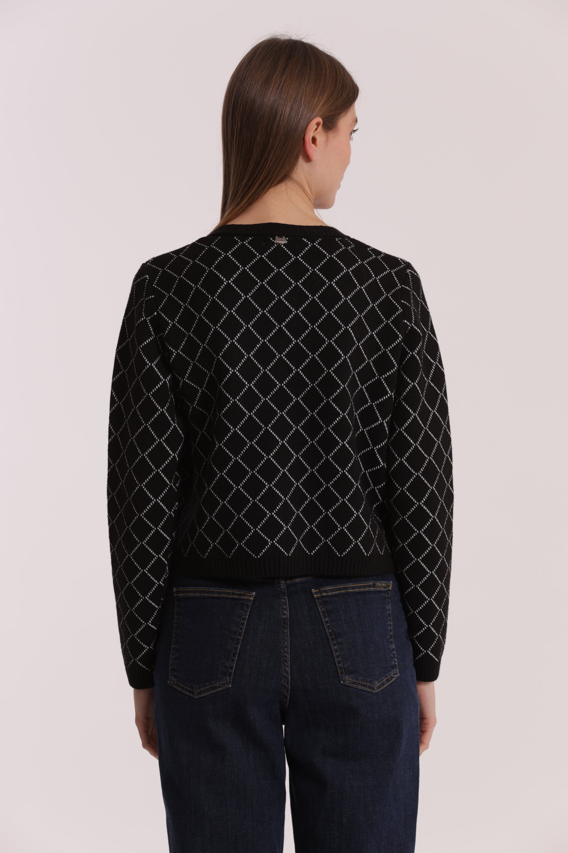 MAGLIA CARDIGAN A ROMBI