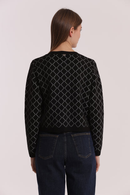 MAGLIA CARDIGAN A ROMBI