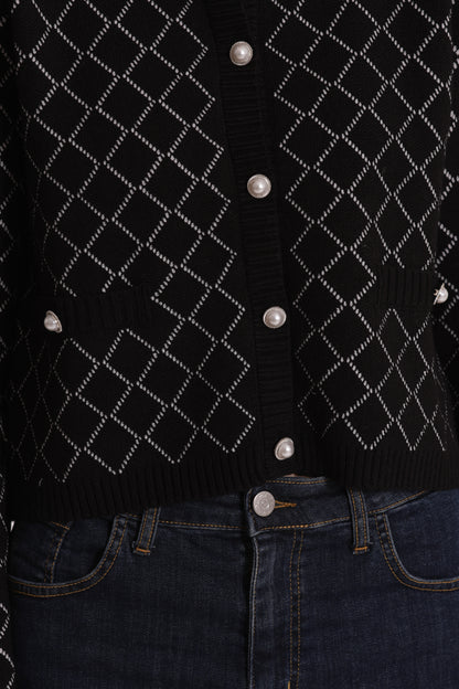 MAGLIA CARDIGAN A ROMBI