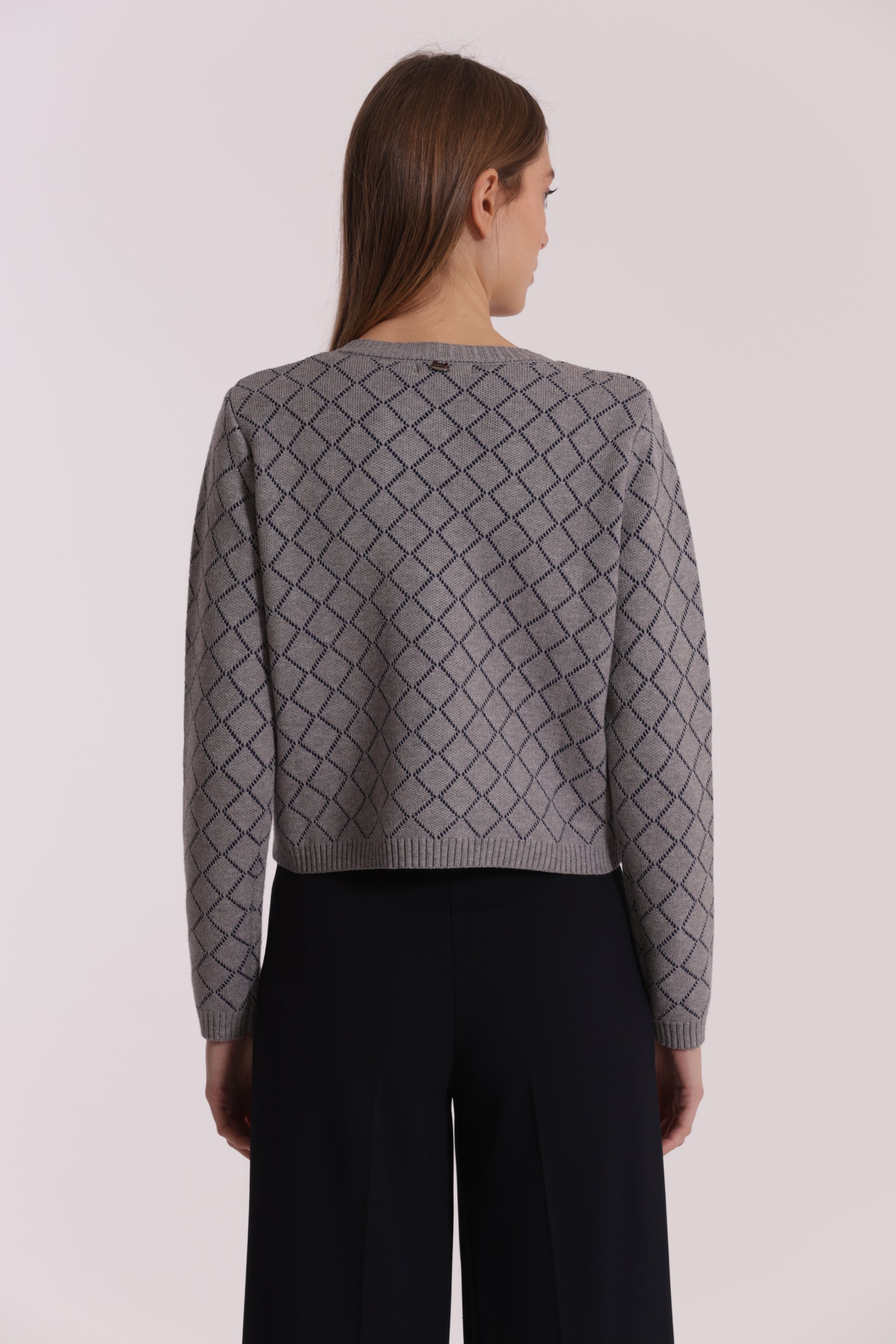 MAGLIA CARDIGAN A ROMBI