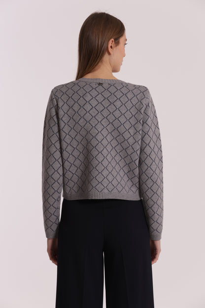 MAGLIA CARDIGAN A ROMBI