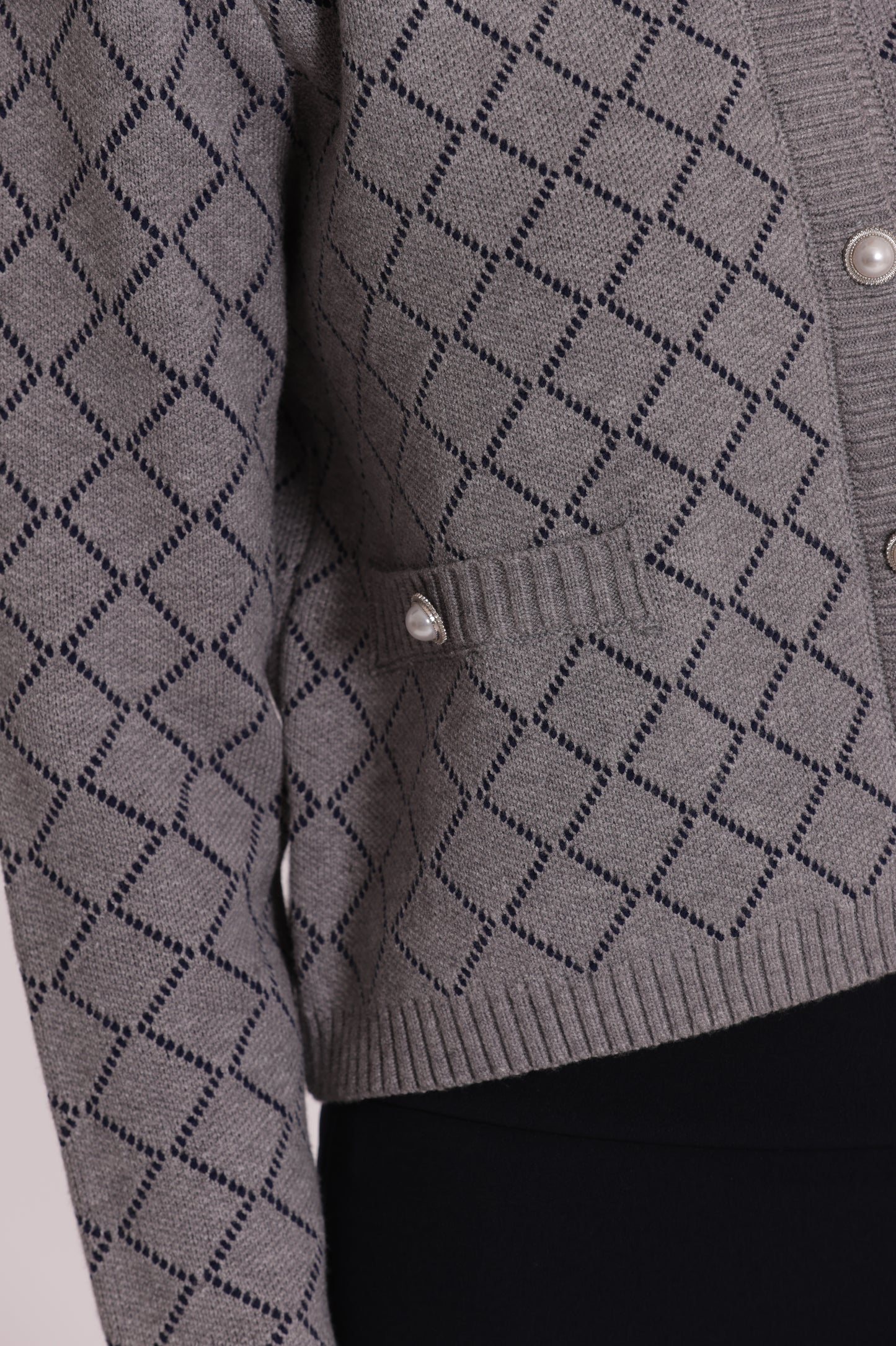 MAGLIA CARDIGAN A ROMBI