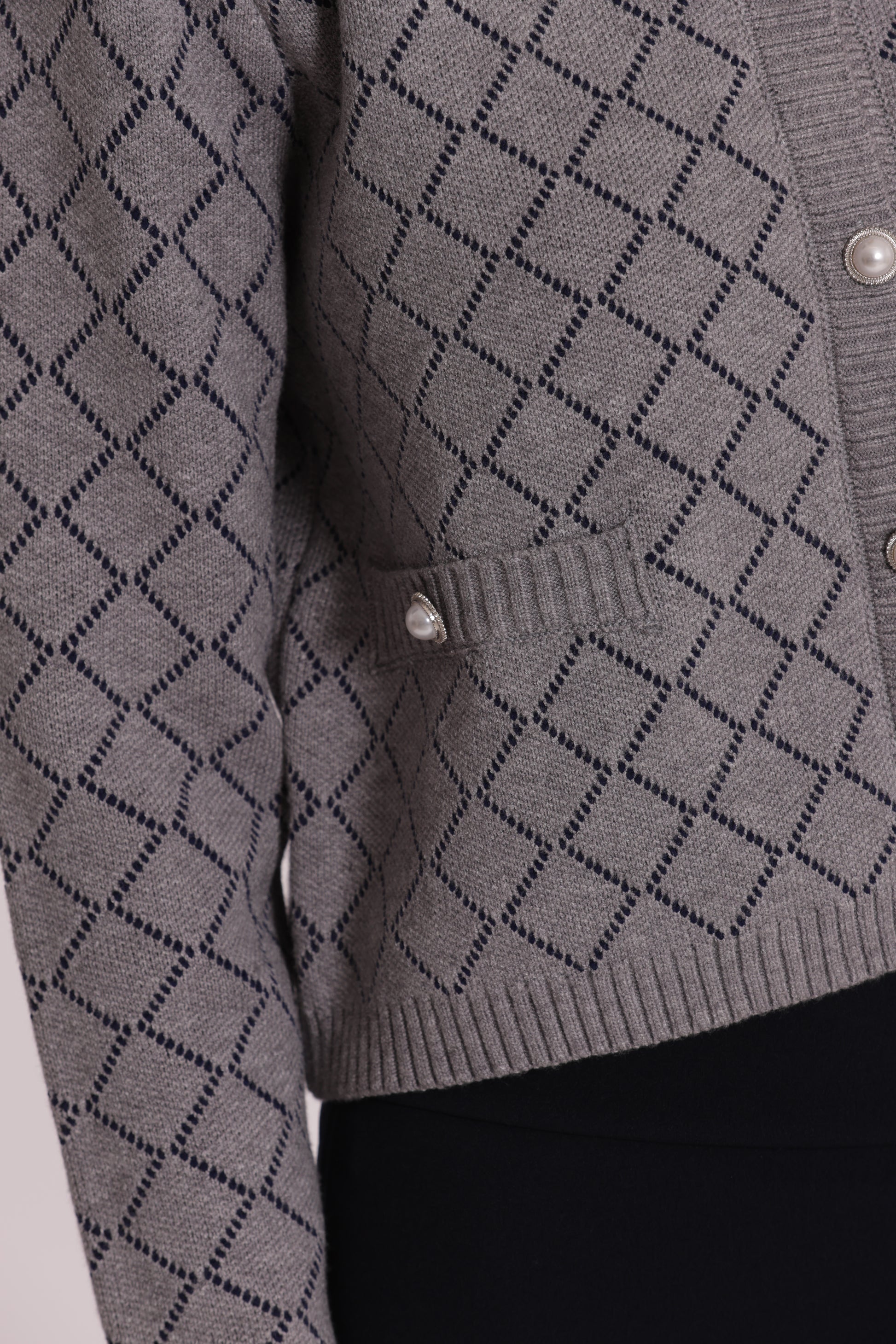 MAGLIA CARDIGAN A ROMBI