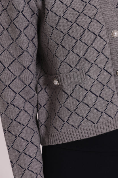 MAGLIA CARDIGAN A ROMBI