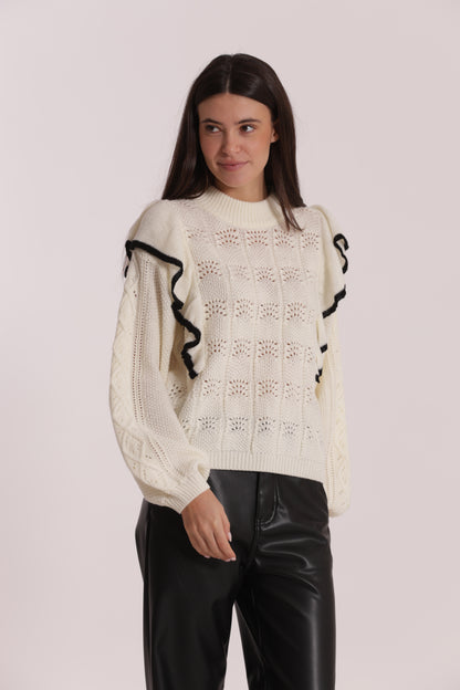 MAGLIA CON ROUGE BICOLOR