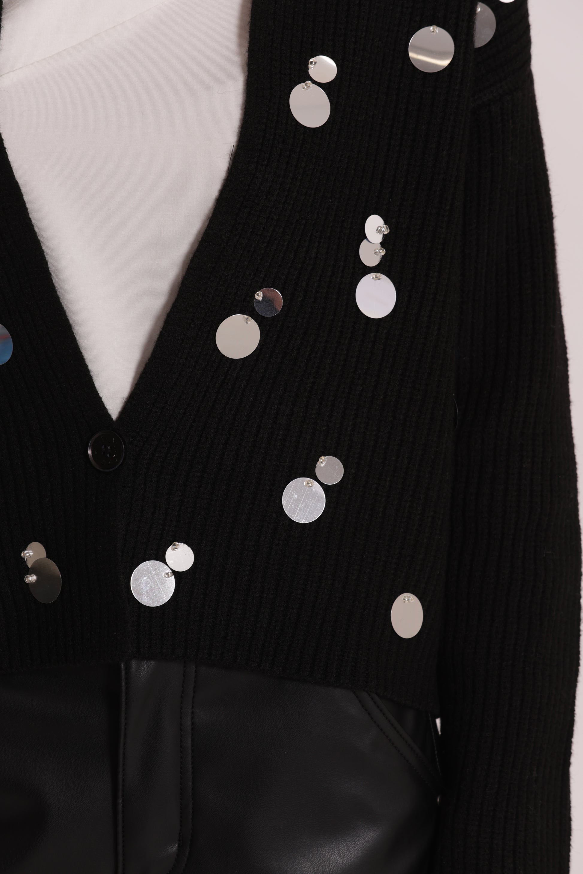 MAGLIA CARDIGAN CON STRASS