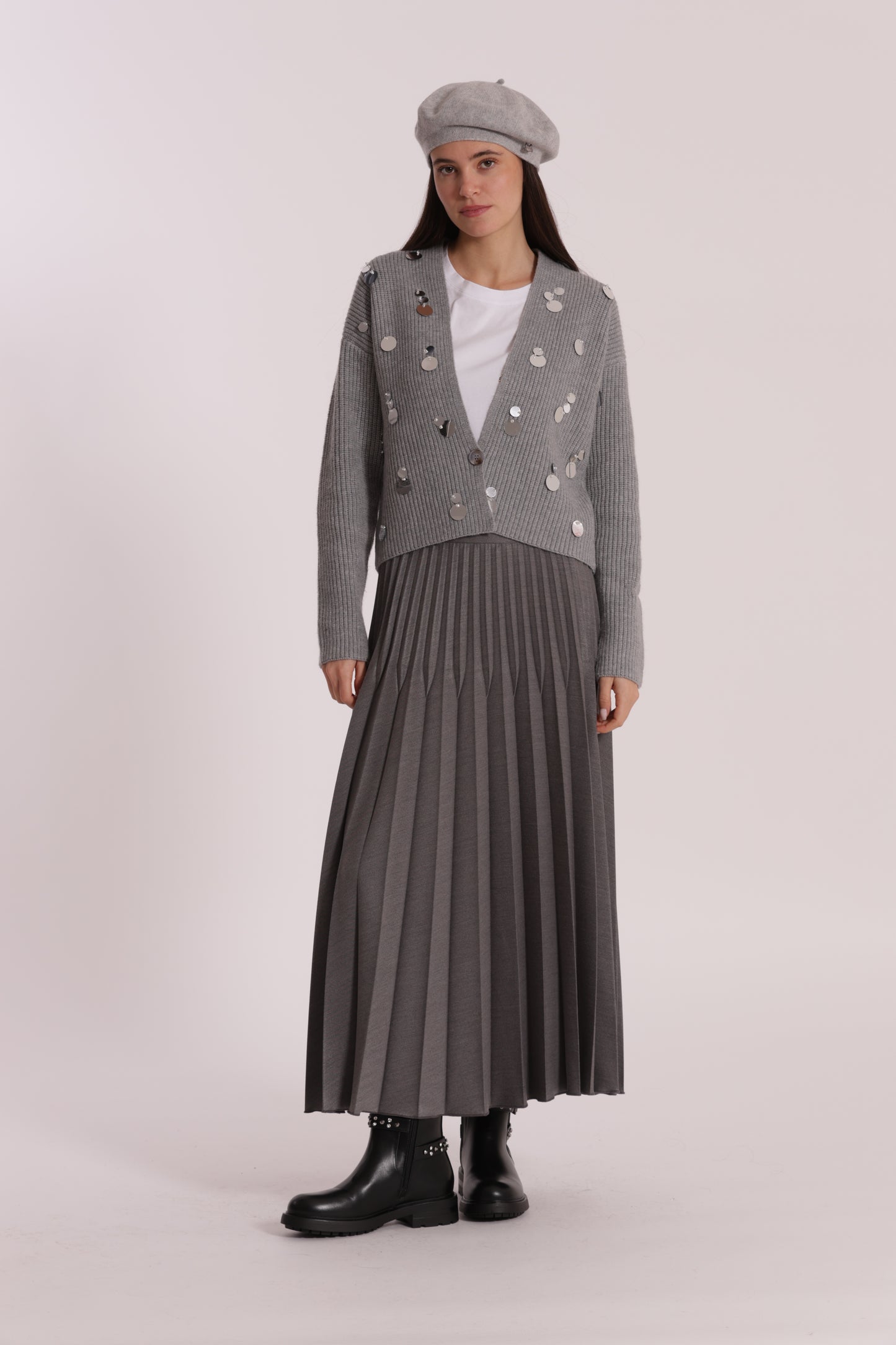 MAGLIA CARDIGAN CON STRASS