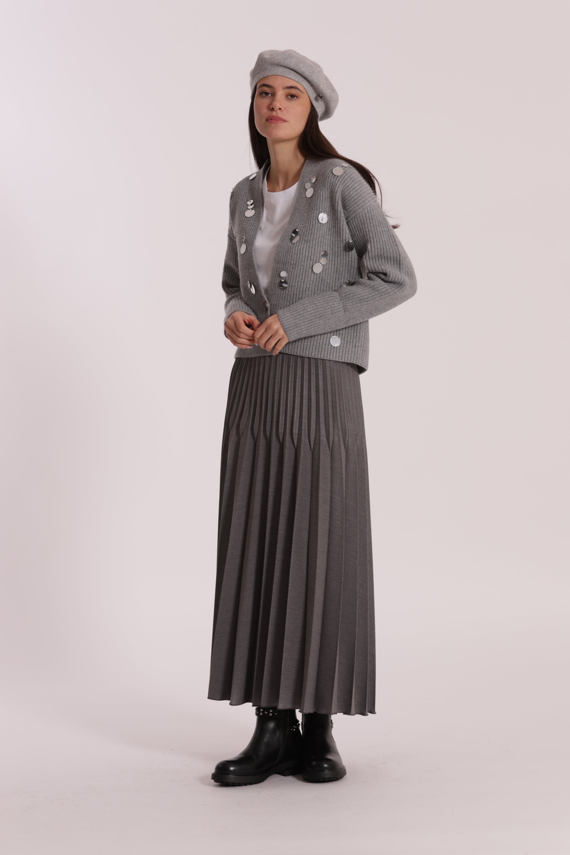 MAGLIA CARDIGAN CON STRASS