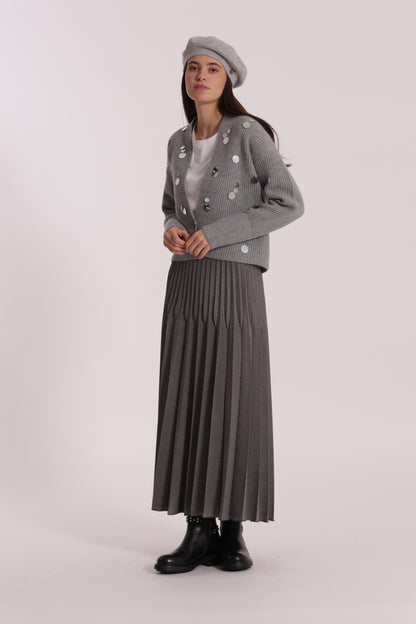MAGLIA CARDIGAN CON STRASS