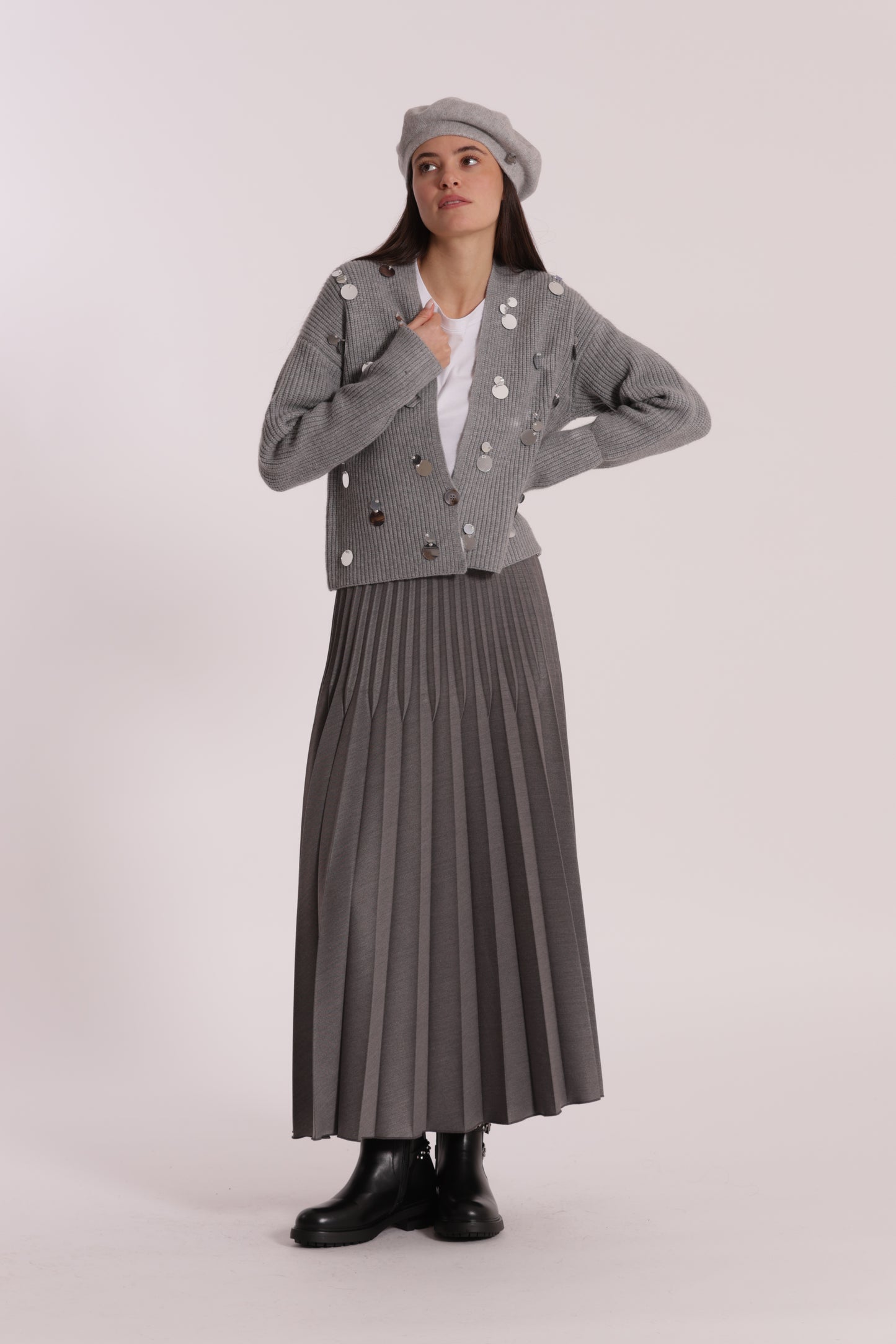 MAGLIA CARDIGAN CON STRASS