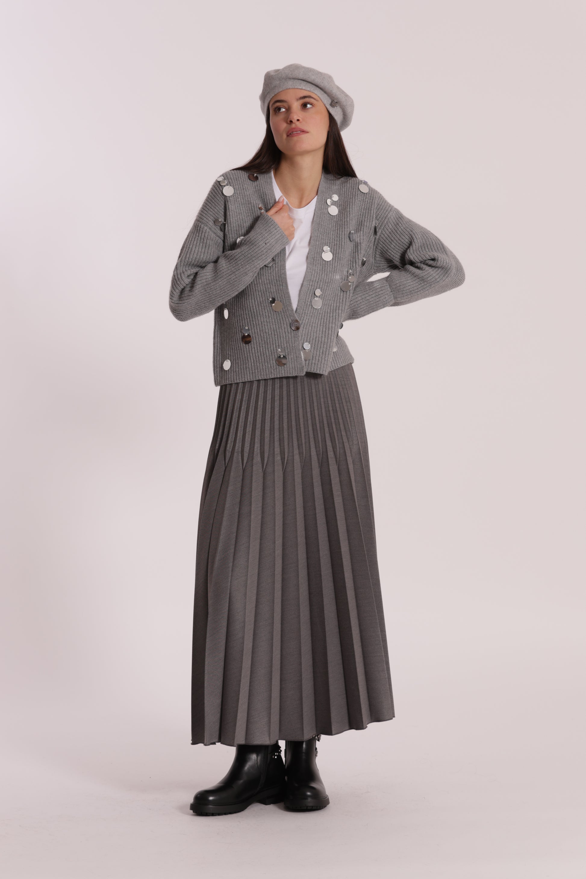 MAGLIA CARDIGAN CON STRASS
