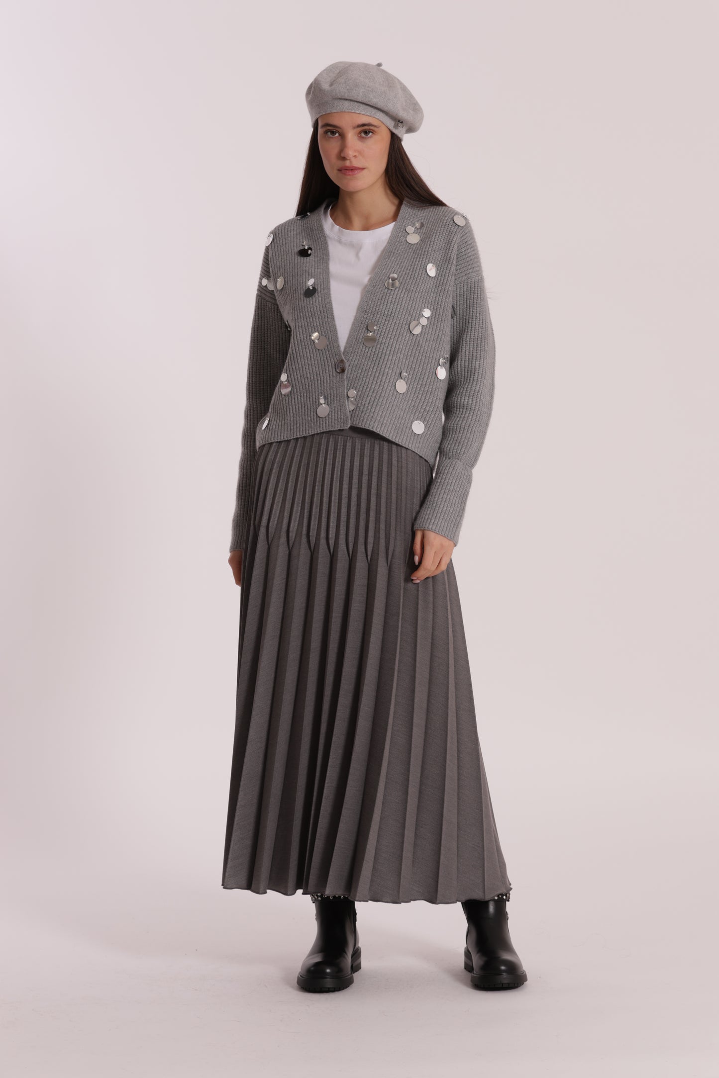 MAGLIA CARDIGAN CON STRASS