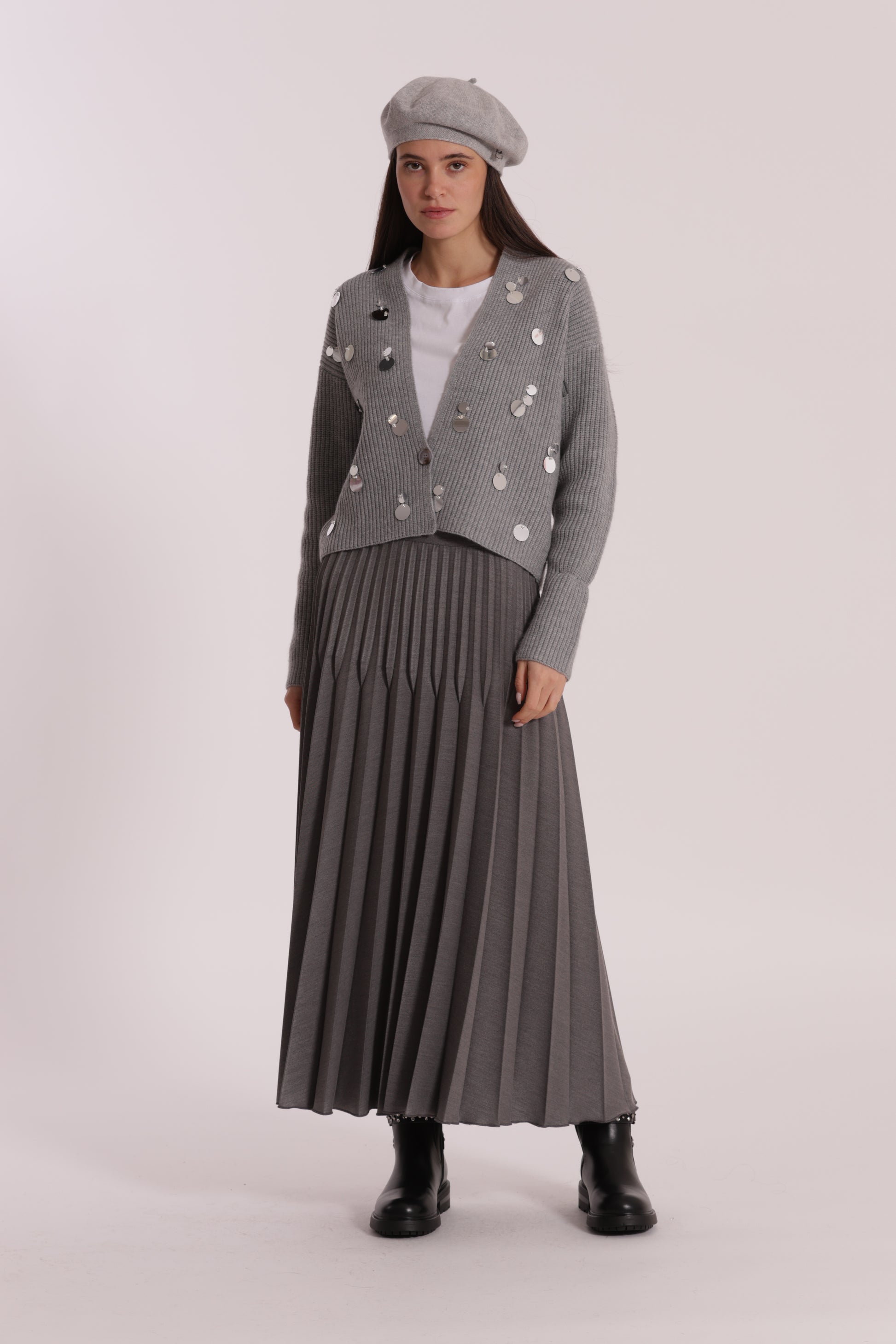 MAGLIA CARDIGAN CON STRASS