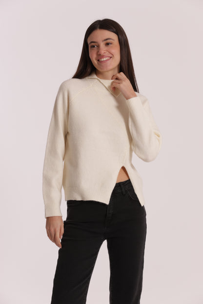 MAGLIA DOLCEVITA CON COLLO PIEGATO