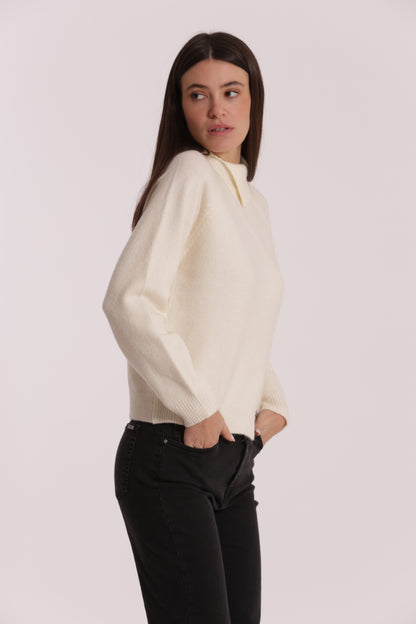 MAGLIA DOLCEVITA CON COLLO PIEGATO