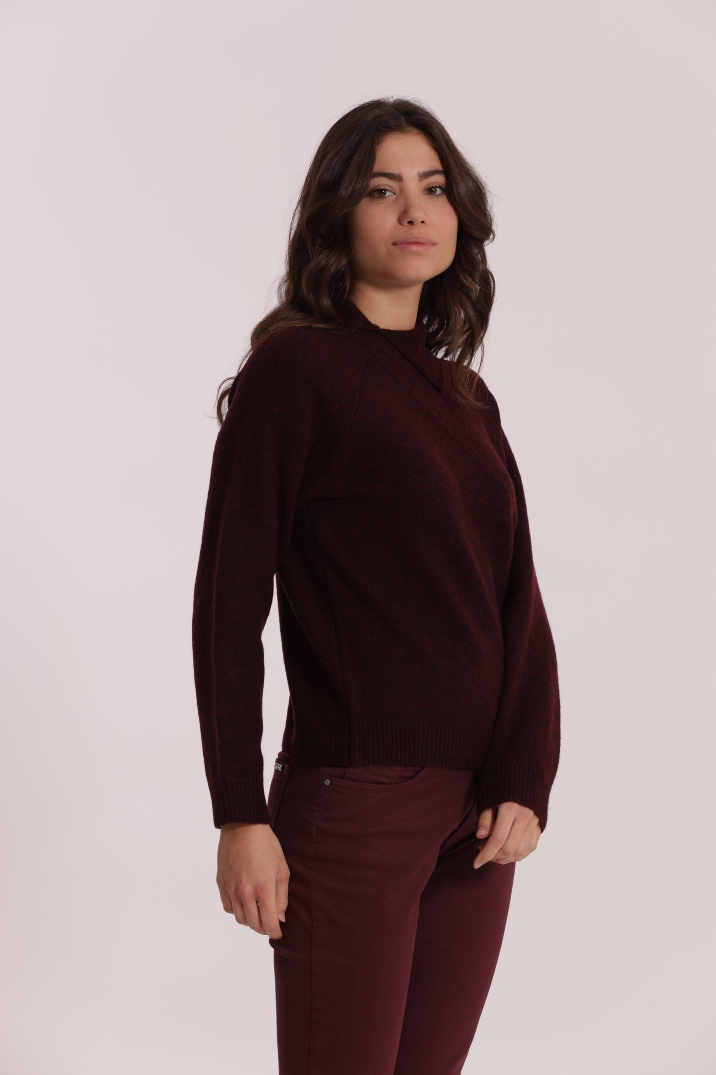 MAGLIA DOLCEVITA CON COLLO PIEGATO