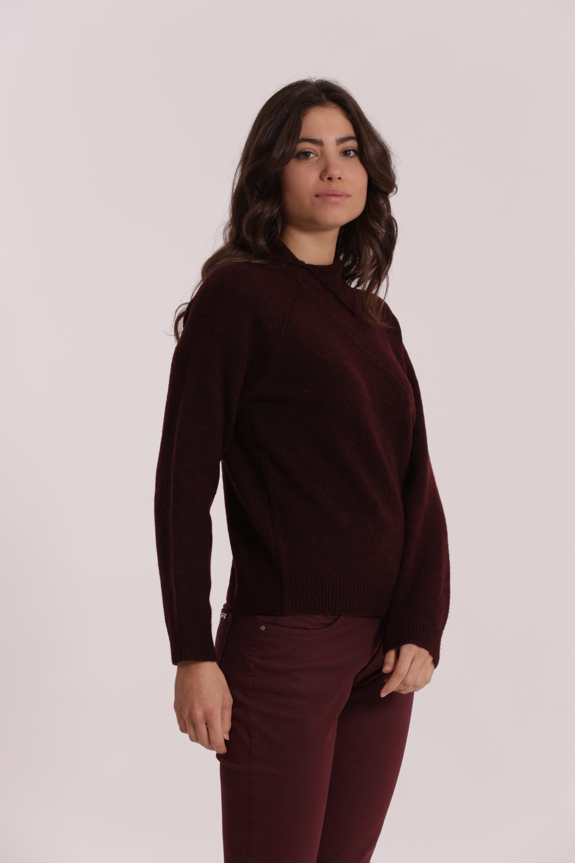 MAGLIA DOLCEVITA CON COLLO PIEGATO