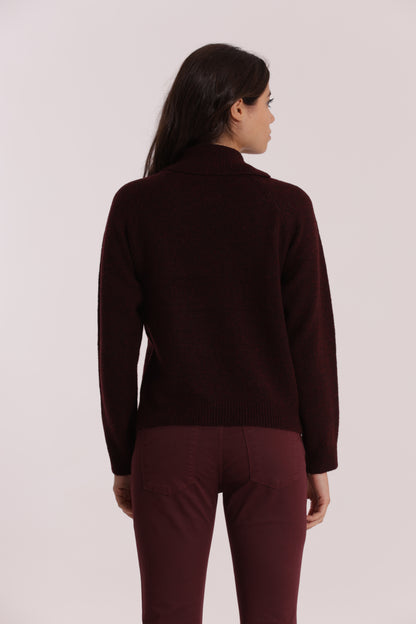 MAGLIA DOLCEVITA CON COLLO PIEGATO