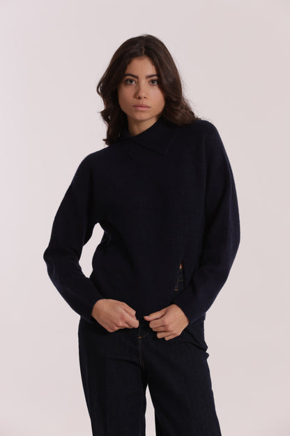 MAGLIA DOLCEVITA CON COLLO PIEGATO