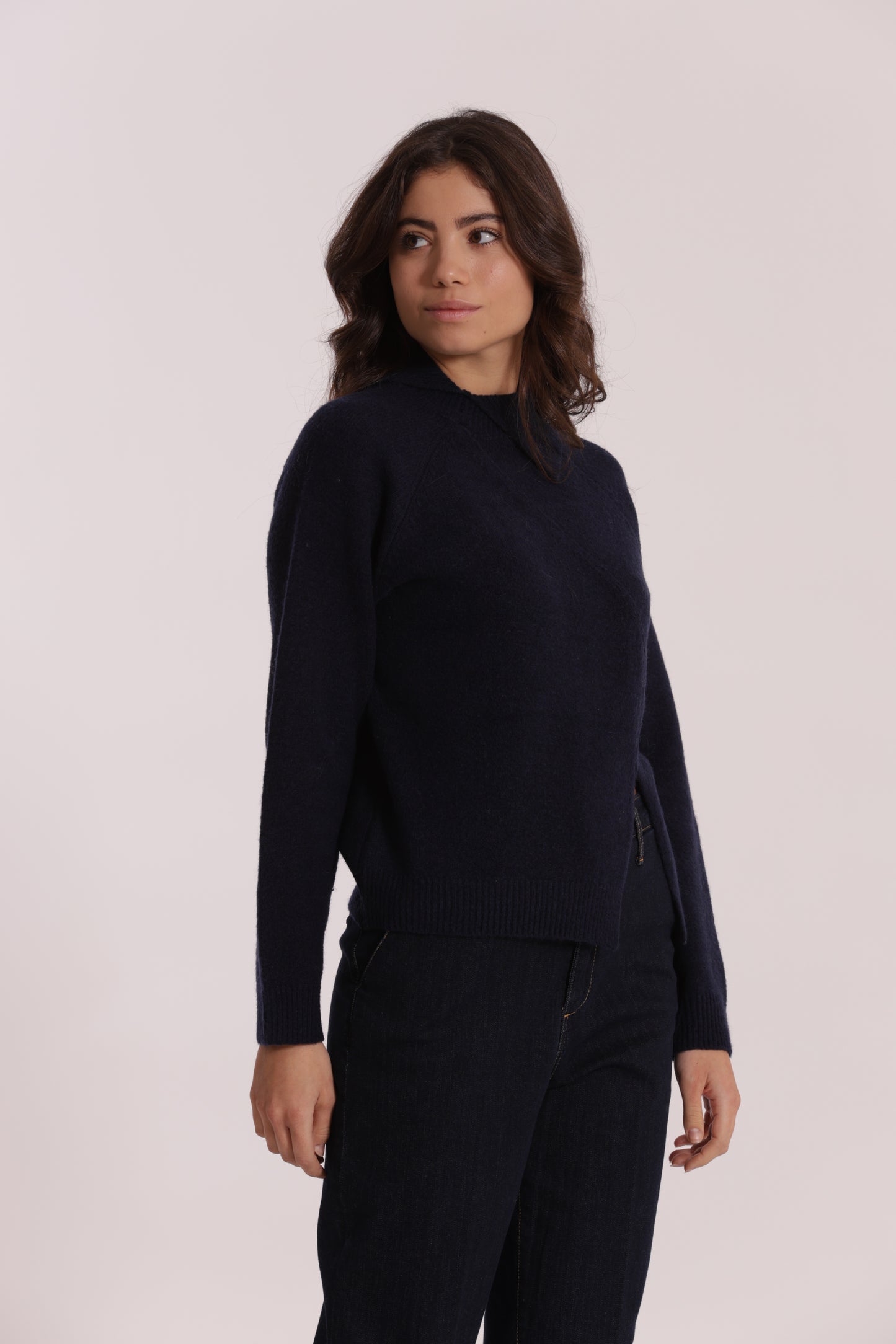 MAGLIA DOLCEVITA CON COLLO PIEGATO