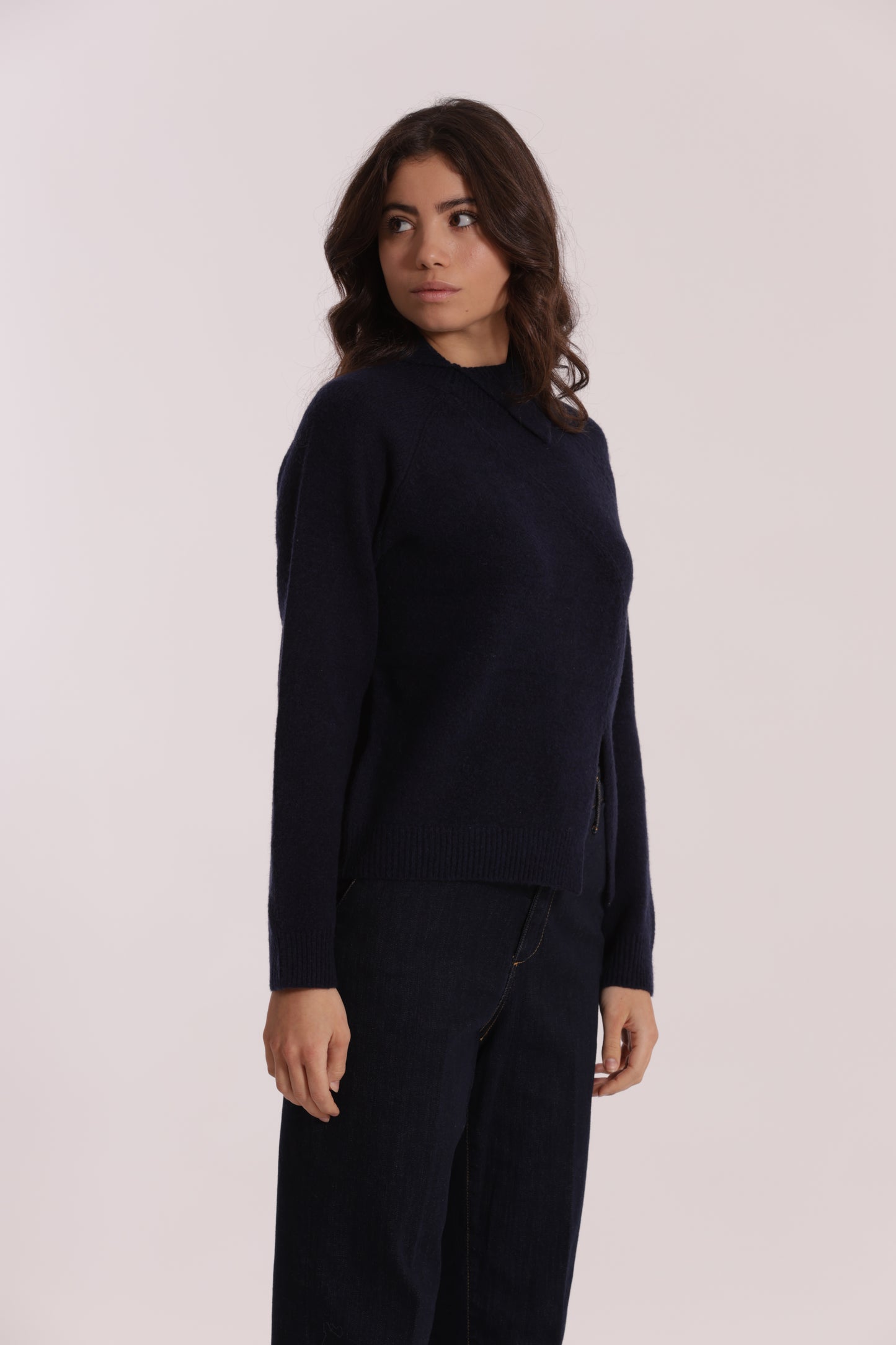 MAGLIA DOLCEVITA CON COLLO PIEGATO