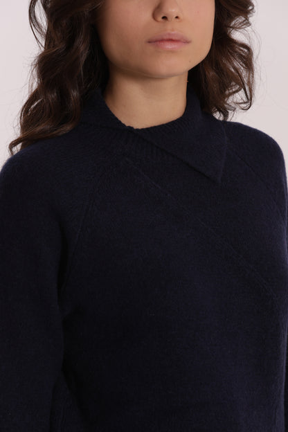 MAGLIA DOLCEVITA CON COLLO PIEGATO