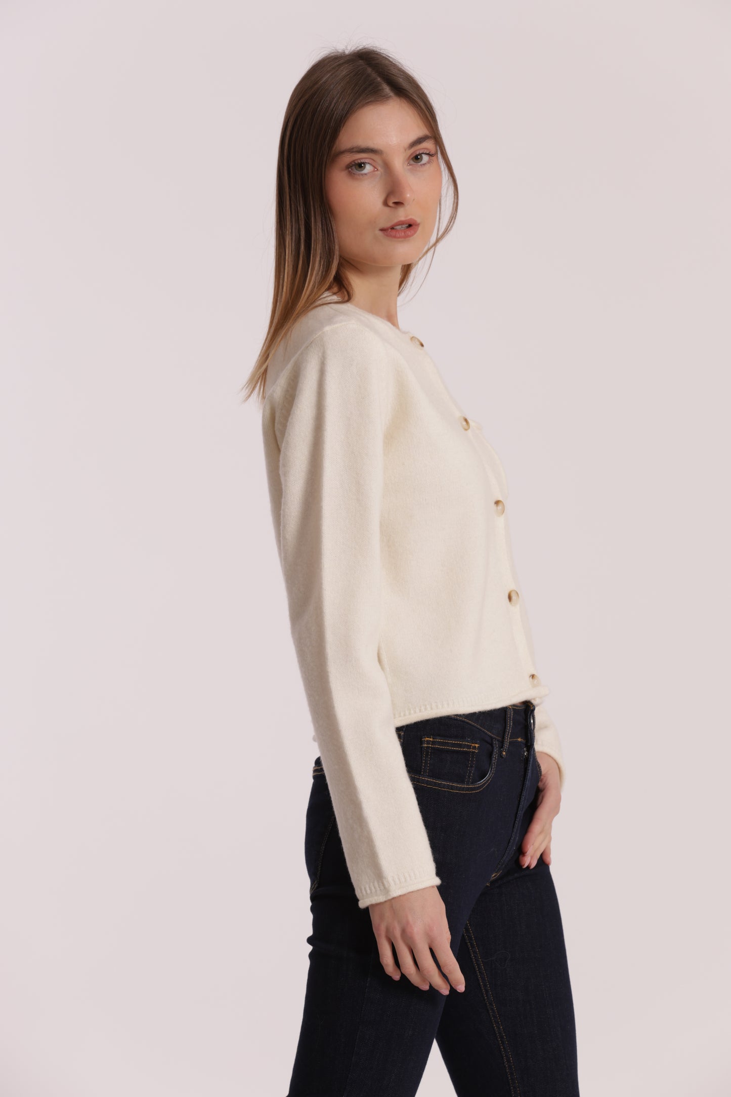 MAGLIA CARDIGAN CON TASCHINO