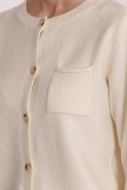 MAGLIA CARDIGAN CON TASCHINO