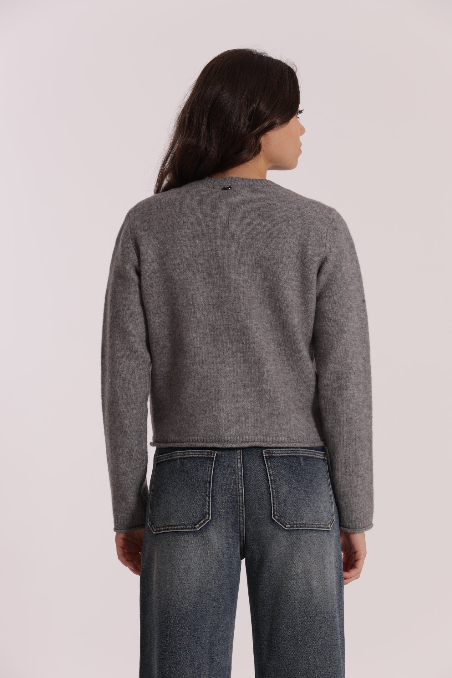 MAGLIA CARDIGAN CON TASCHINO