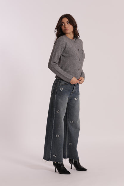 MAGLIA CARDIGAN CON TASCHINO