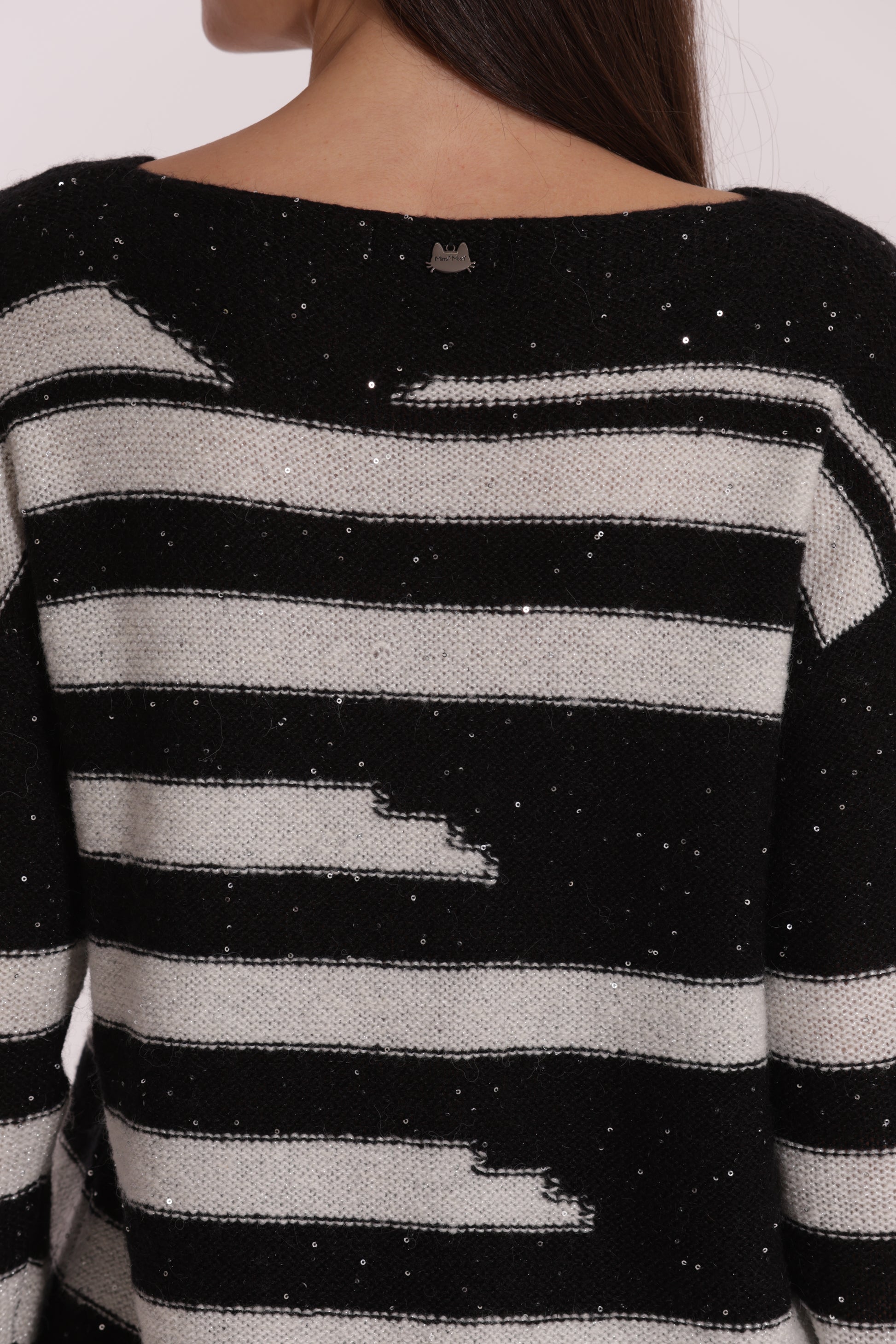 MAGLIA A RIGHE E PAILLETTES