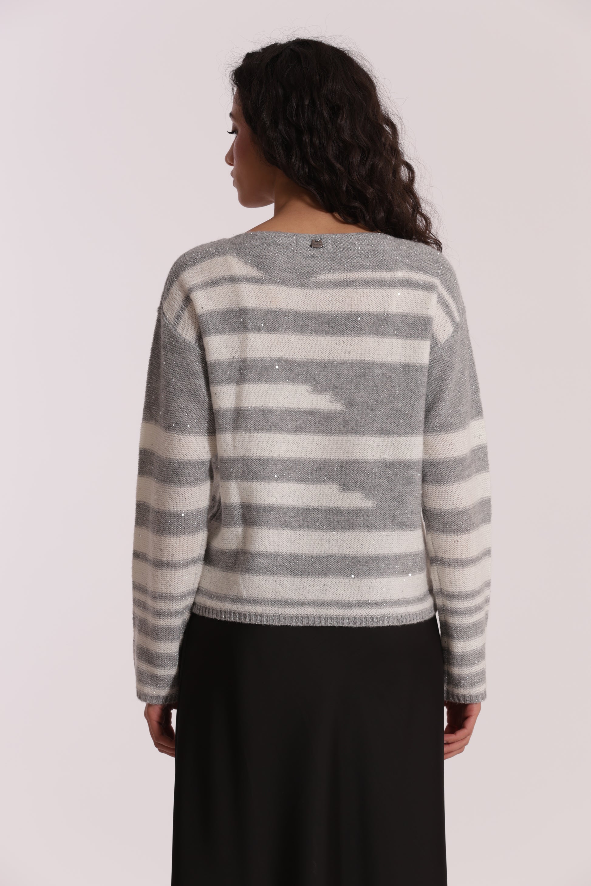 MAGLIA A RIGHE E PAILLETTES