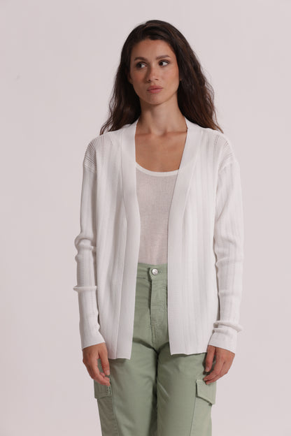 CARDIGAN IN MAGLIA APERTO TRAFORATO